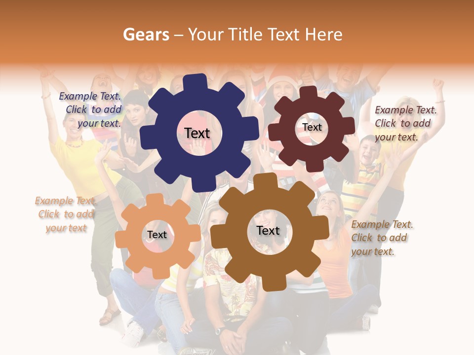 Background Crowd Fun PowerPoint Template