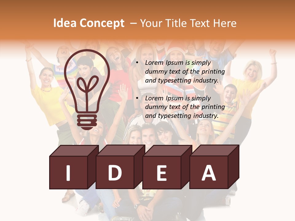 Background Crowd Fun PowerPoint Template