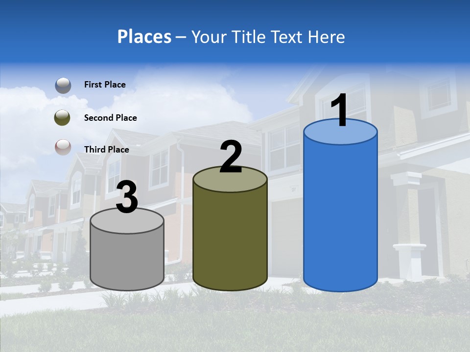 Row Entrance Green PowerPoint Template