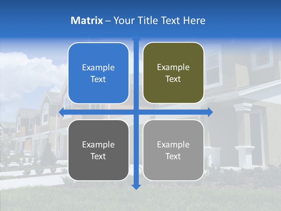Row Entrance Green PowerPoint Template