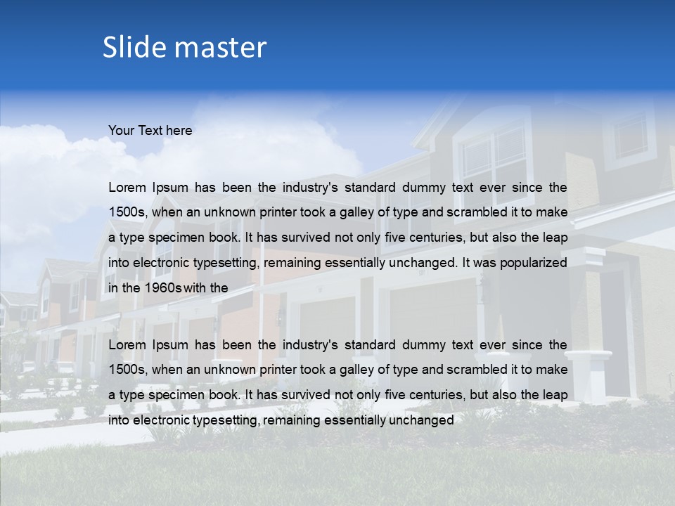 Row Entrance Green PowerPoint Template