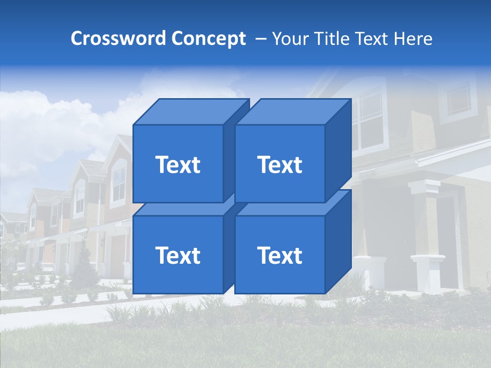 Row Entrance Green PowerPoint Template