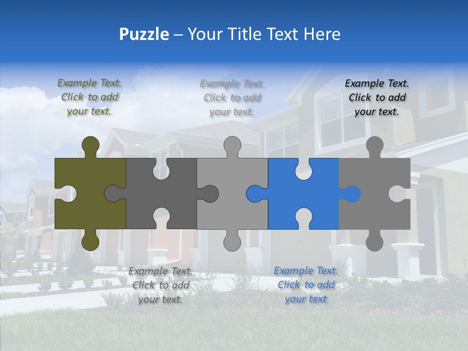 Row Entrance Green PowerPoint Template