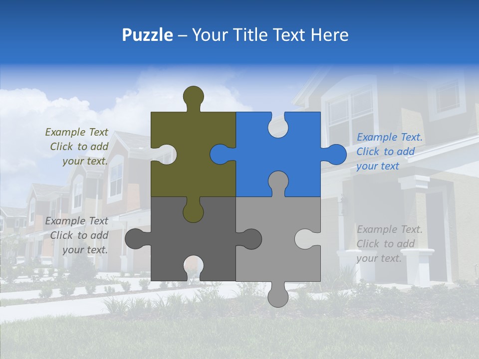 Row Entrance Green PowerPoint Template