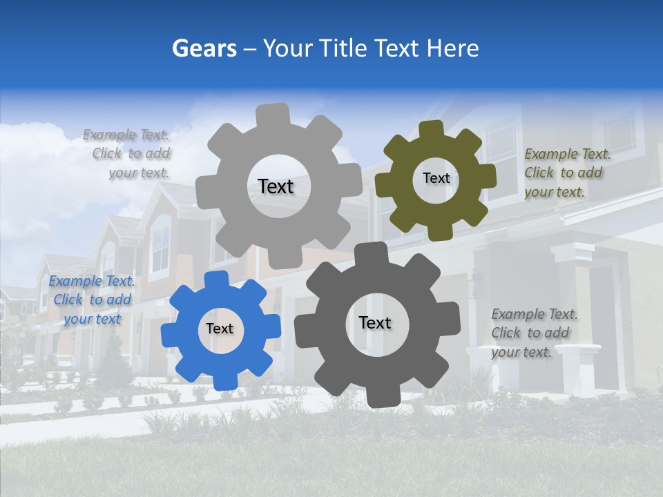 Row Entrance Green PowerPoint Template