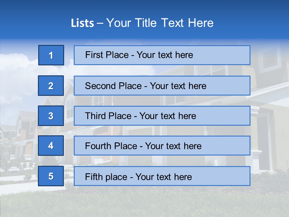 Row Entrance Green PowerPoint Template