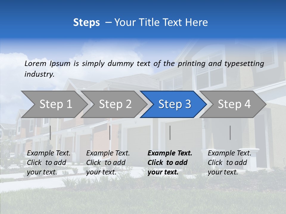 Row Entrance Green PowerPoint Template