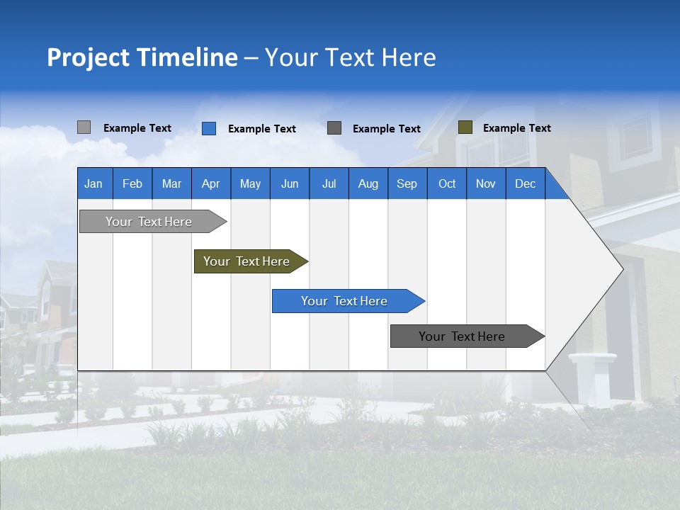 Row Entrance Green PowerPoint Template