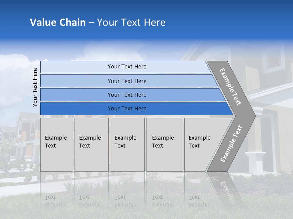 Row Entrance Green PowerPoint Template