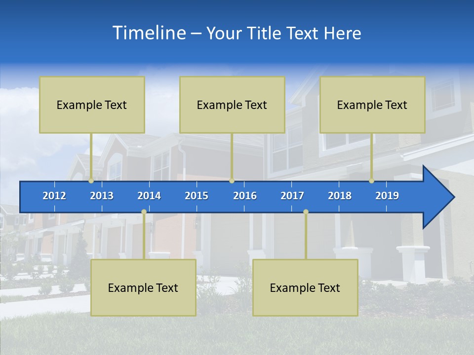 Row Entrance Green PowerPoint Template