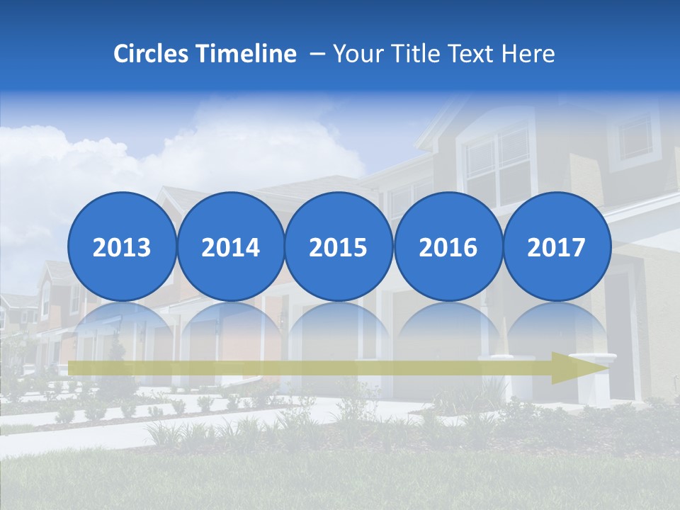 Row Entrance Green PowerPoint Template