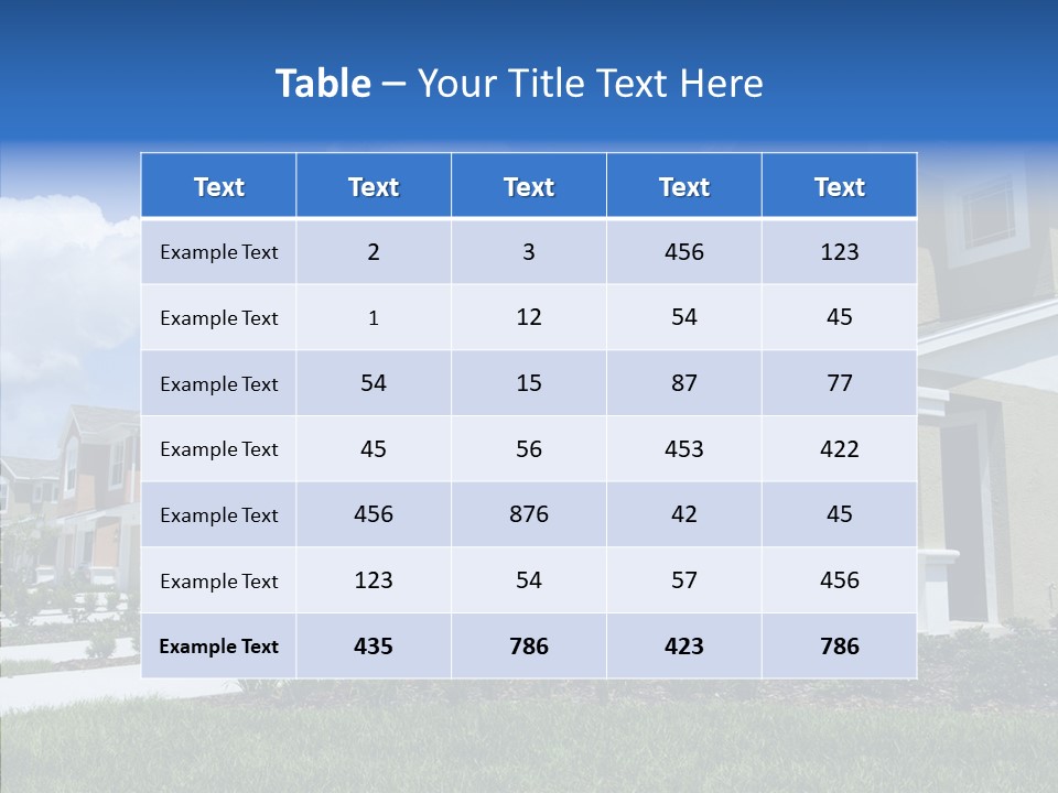 Row Entrance Green PowerPoint Template