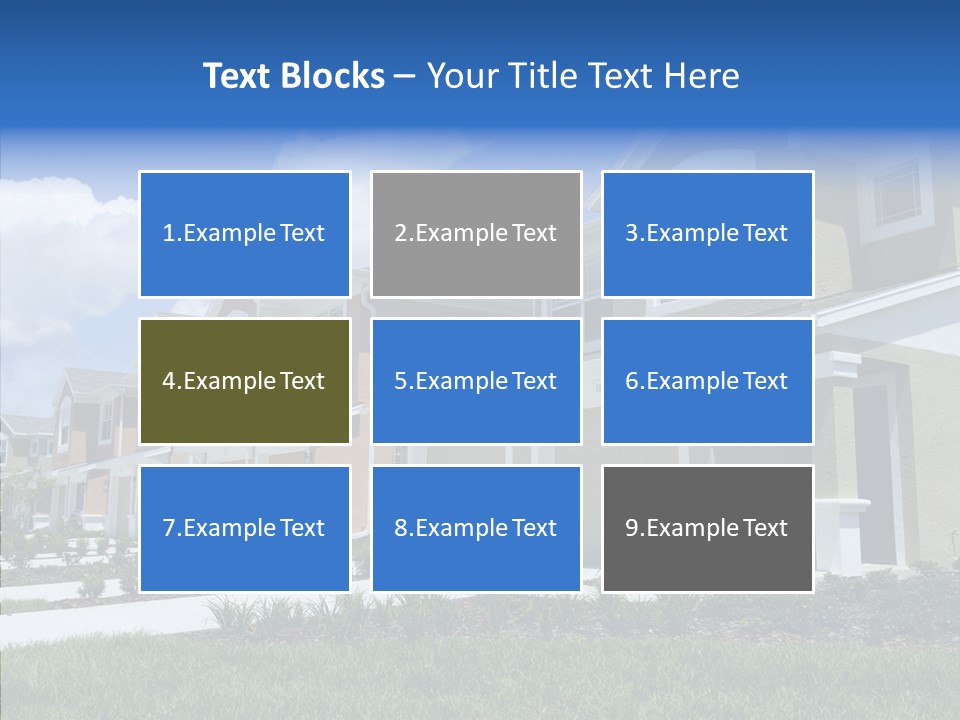 Row Entrance Green PowerPoint Template
