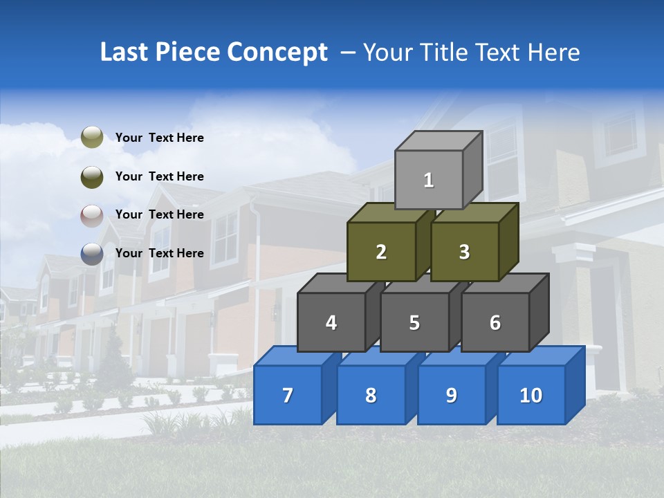 Row Entrance Green PowerPoint Template