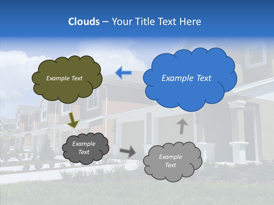 Row Entrance Green PowerPoint Template