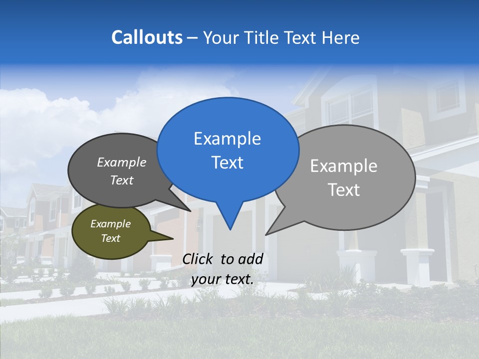 Row Entrance Green PowerPoint Template