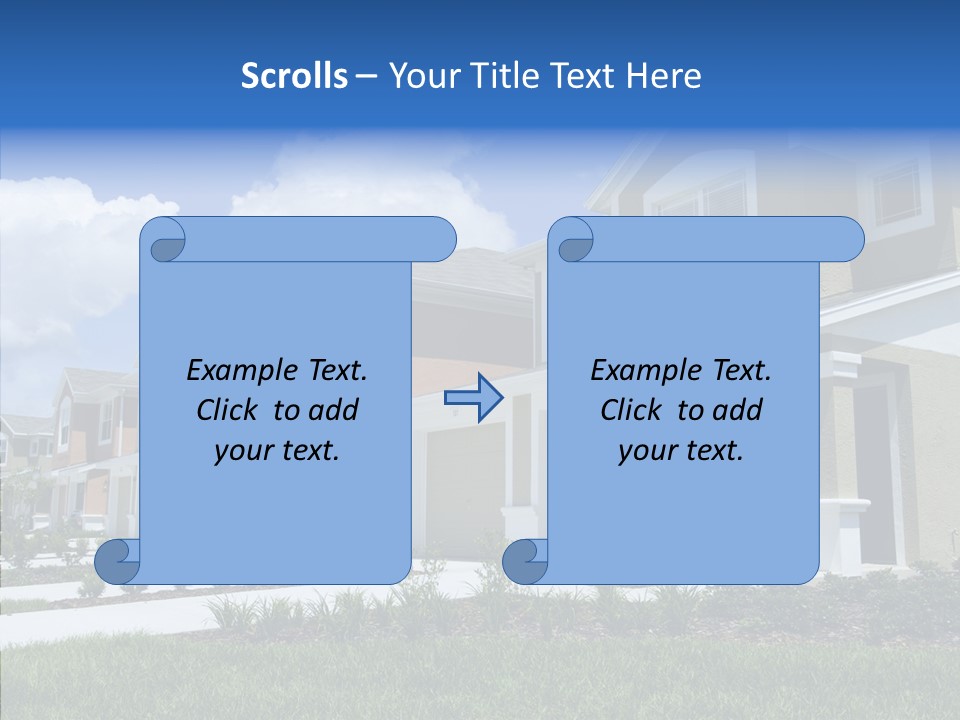 Row Entrance Green PowerPoint Template