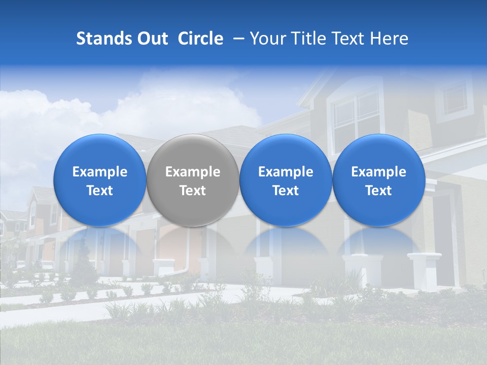 Row Entrance Green PowerPoint Template