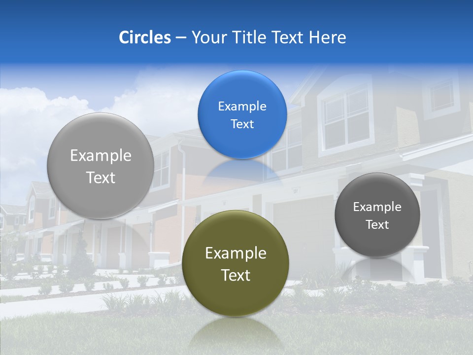 Row Entrance Green PowerPoint Template