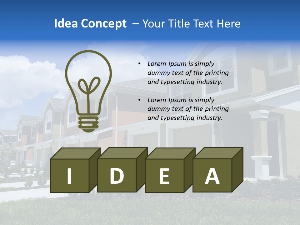 Row Entrance Green PowerPoint Template