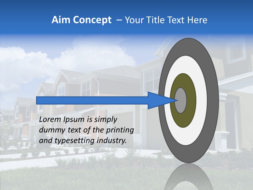 Row Entrance Green PowerPoint Template