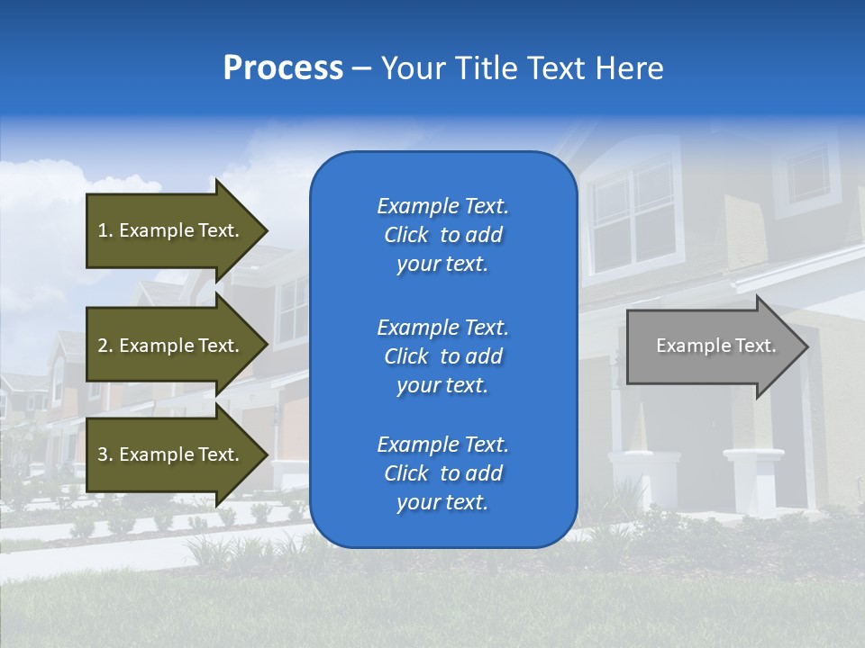 Row Entrance Green PowerPoint Template