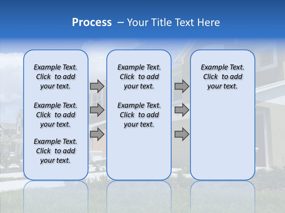 Row Entrance Green PowerPoint Template