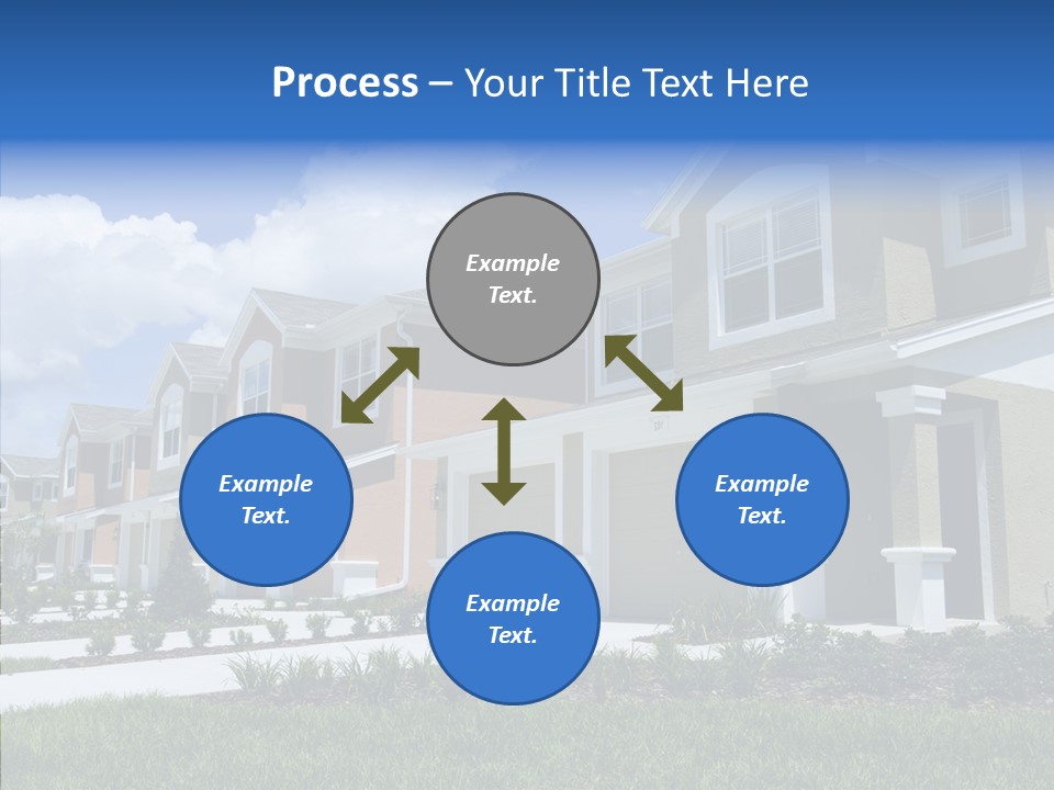 Row Entrance Green PowerPoint Template