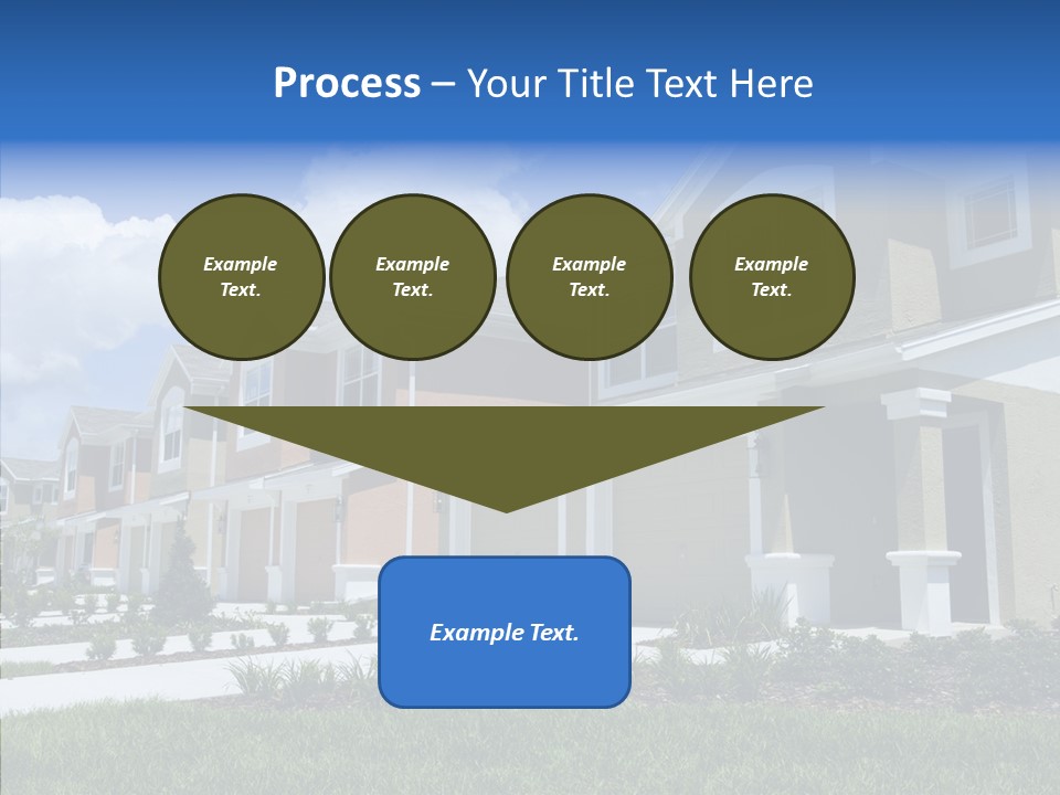 Row Entrance Green PowerPoint Template