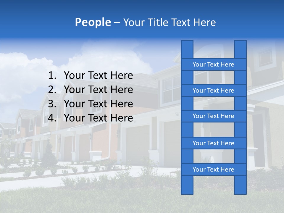 Row Entrance Green PowerPoint Template