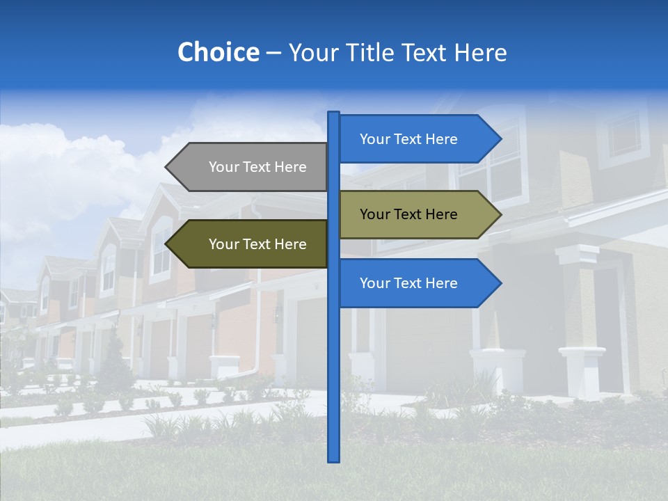 Row Entrance Green PowerPoint Template