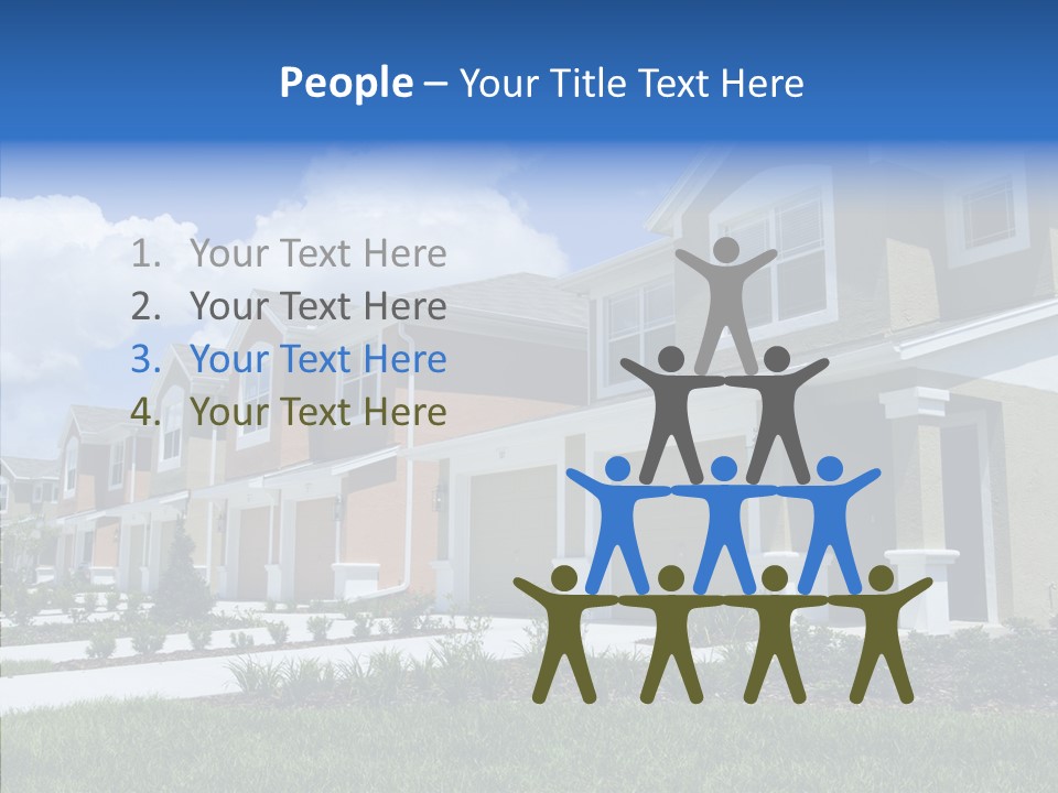 Row Entrance Green PowerPoint Template