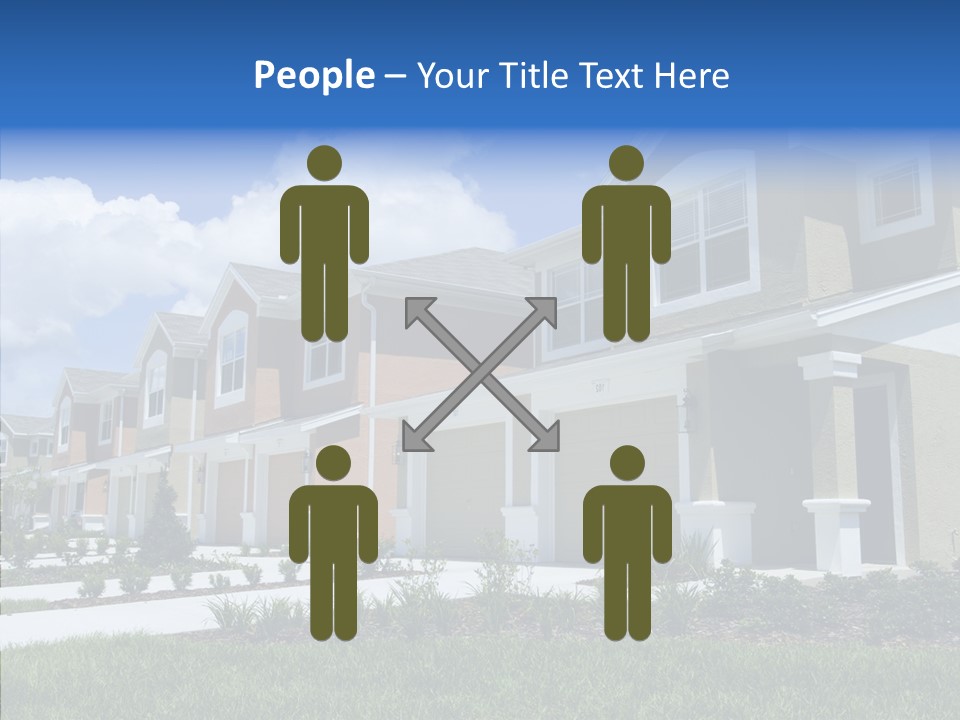 Row Entrance Green PowerPoint Template