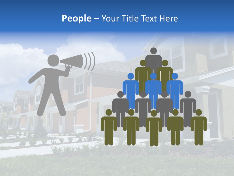 Row Entrance Green PowerPoint Template