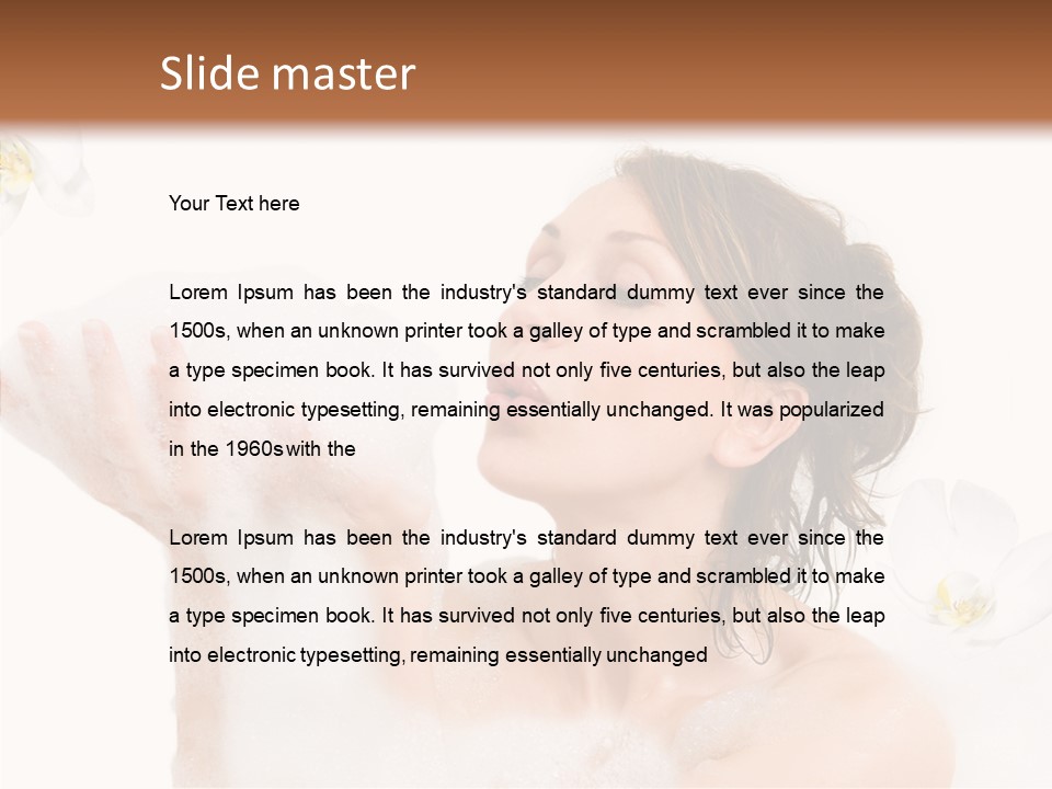 Water Exotic Foam PowerPoint Template