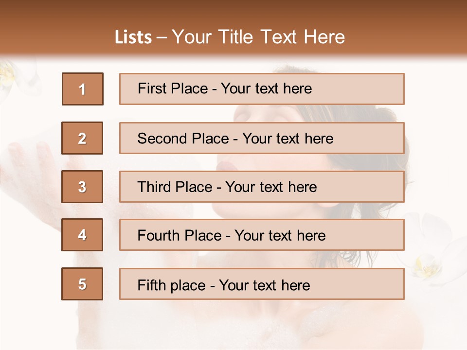 Water Exotic Foam PowerPoint Template