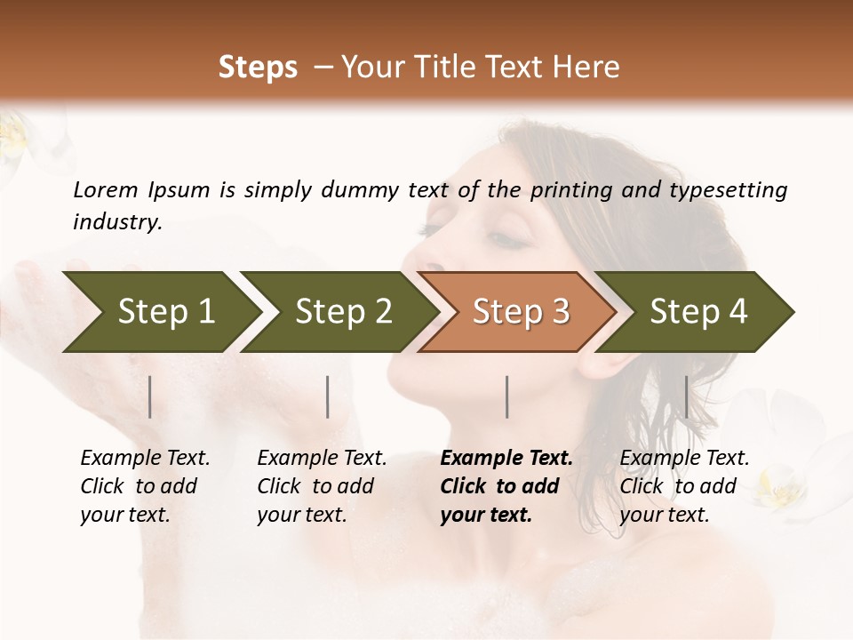 Water Exotic Foam PowerPoint Template