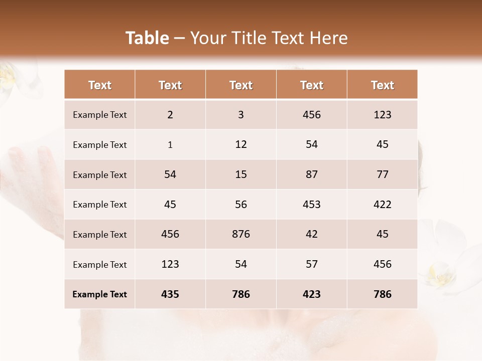 Water Exotic Foam PowerPoint Template