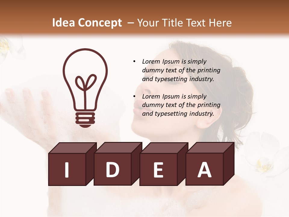 Water Exotic Foam PowerPoint Template