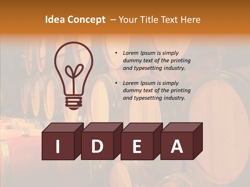 Stationary Lamp Grape PowerPoint Template