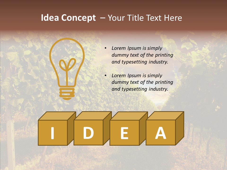 Orange Idea Sun PowerPoint Template