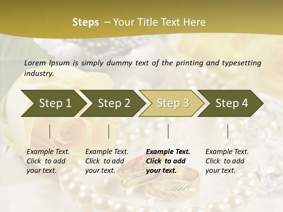 Leaflet Love Rose PowerPoint Template