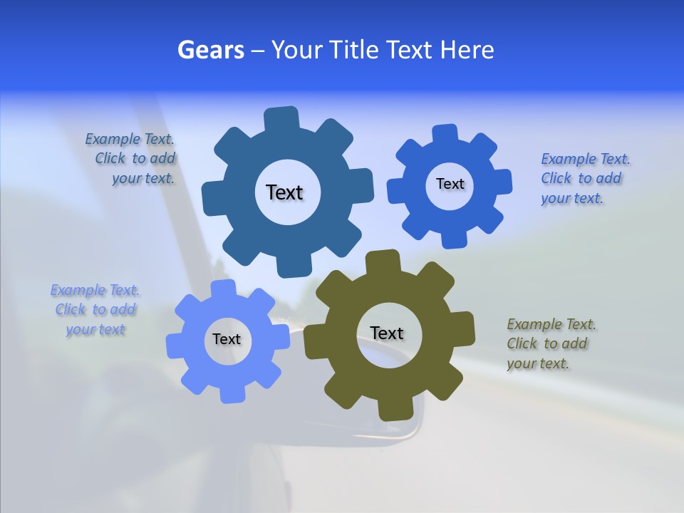 Blurred Highway Faster PowerPoint Template