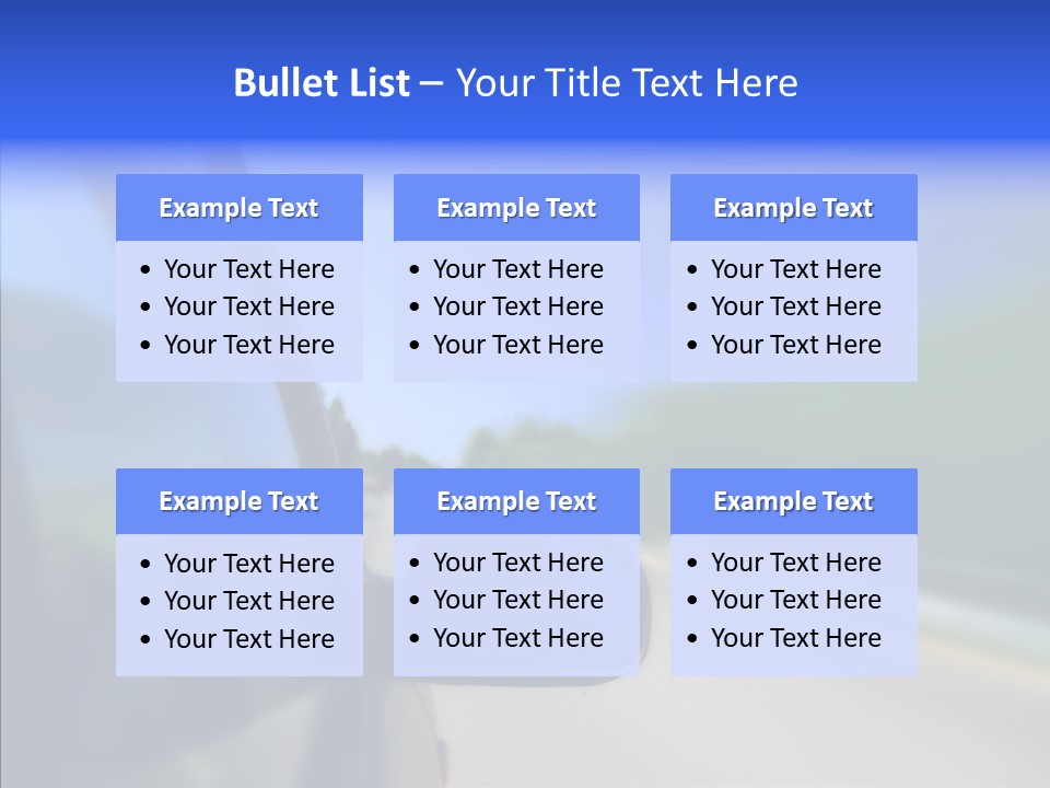 Blurred Highway Faster PowerPoint Template