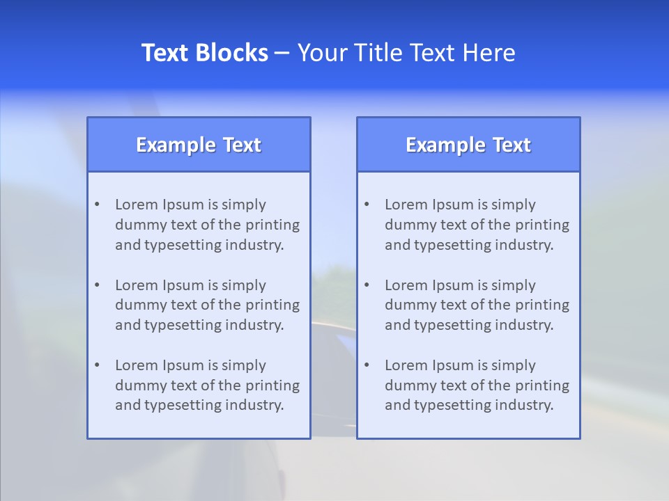 Blurred Highway Faster PowerPoint Template