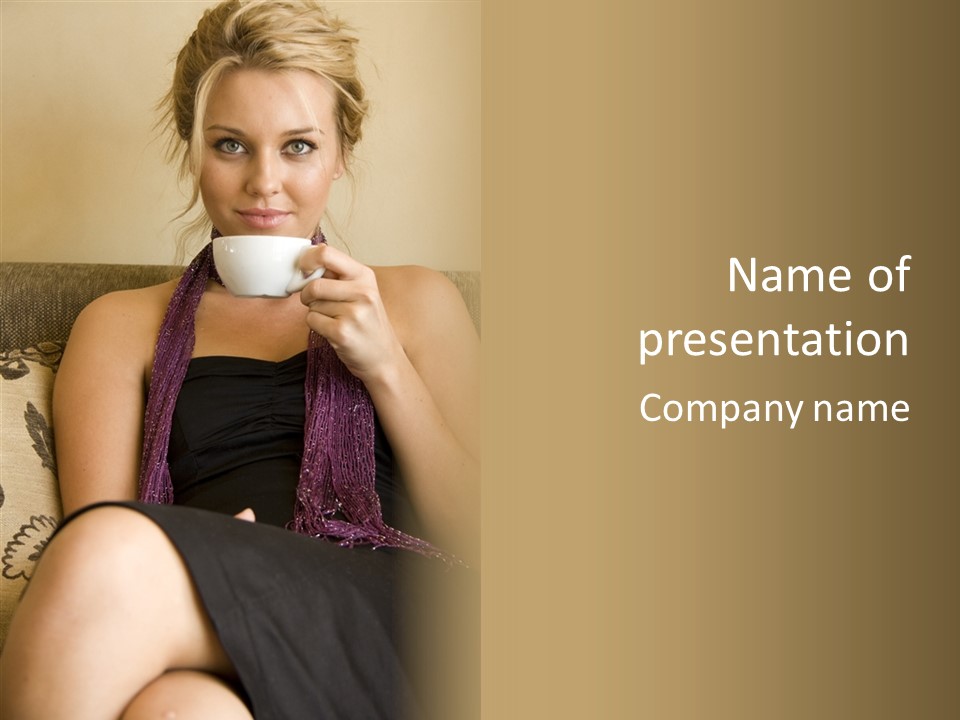 Makeup Cup Shop PowerPoint Template