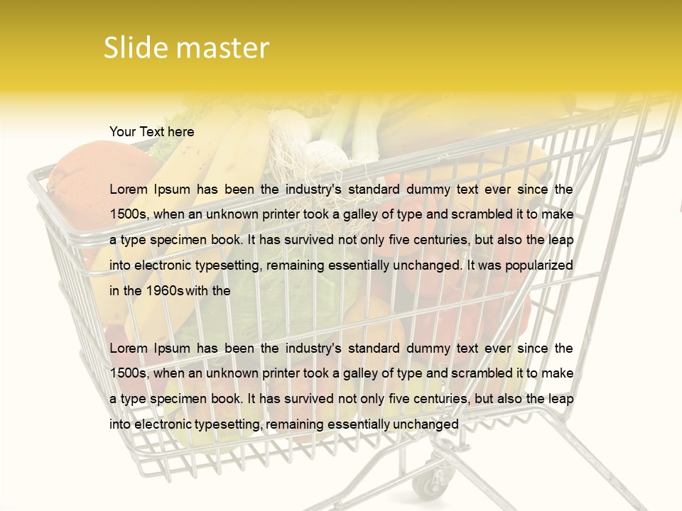 Food Supermarket Slide PowerPoint Template