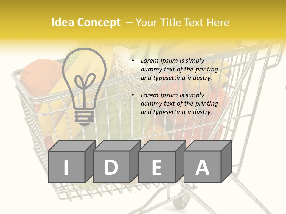 Food Supermarket Slide PowerPoint Template