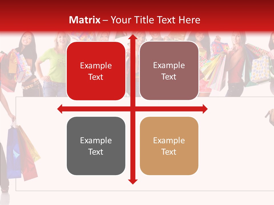 Isolated Lady Shopping PowerPoint Template