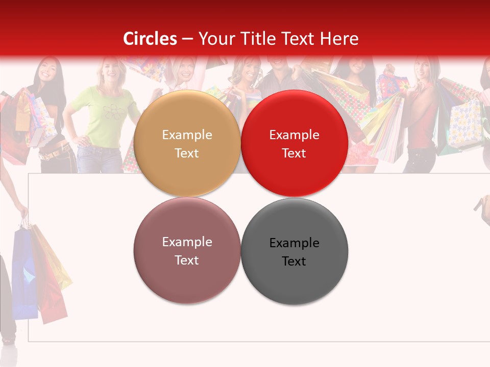 Isolated Lady Shopping PowerPoint Template